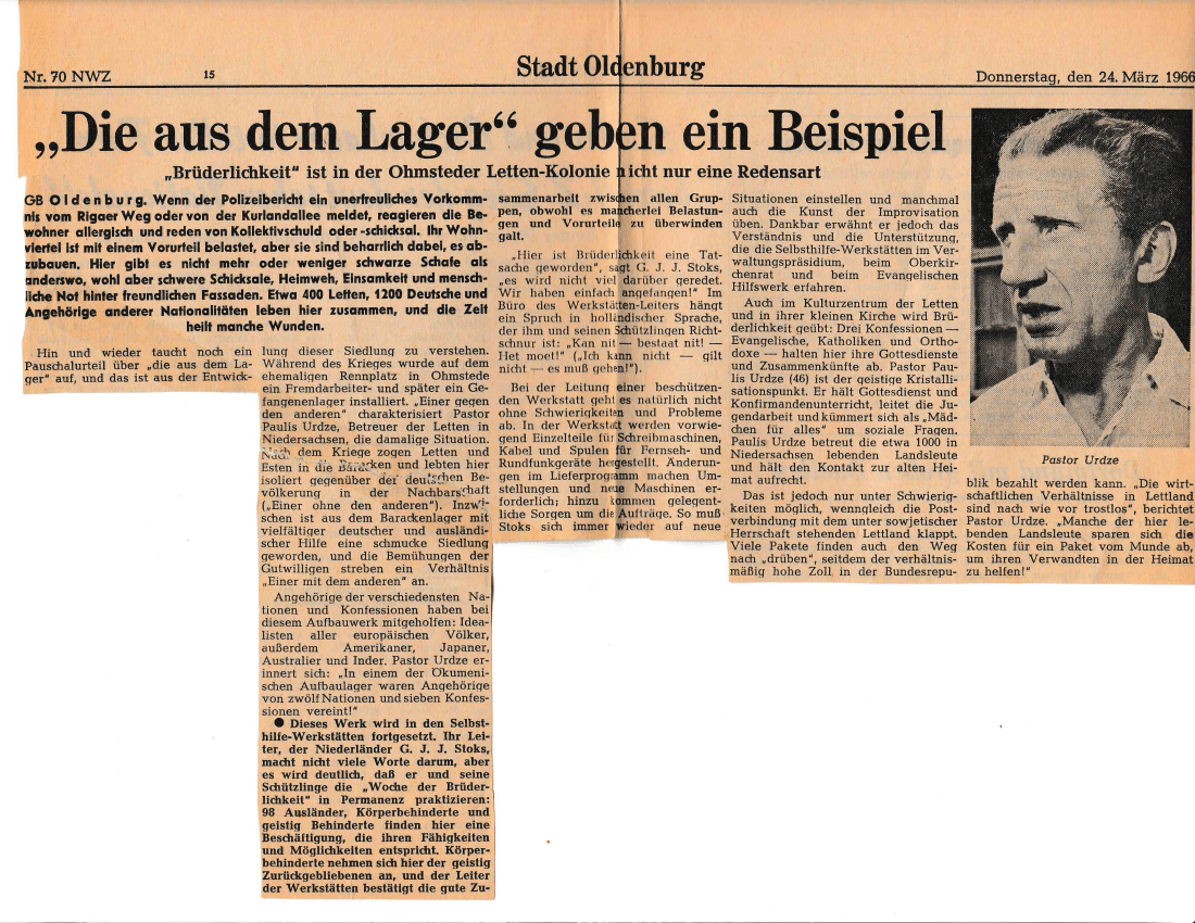 “Die aus dem Lager” geben ein Beispiel